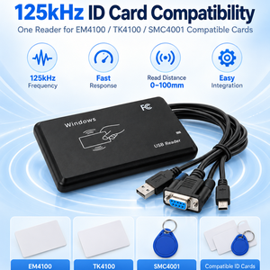 Lector de Tarjetas RFID Compacto de 125kHz con Interfaz RS232, Respuesta Rápida, Lector de Tarjetas de Identificación Inteligente para Sistemas de Estacionamiento y Control de Acceso a Puertas - Product Image 2
