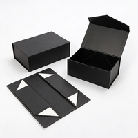 Boîte cadeau rigide magnétique personnalisée en gros, design en forme de V, pliable, emballage plat, boîte à bougies et fleurs, 9 pouces, prête à être expédiée