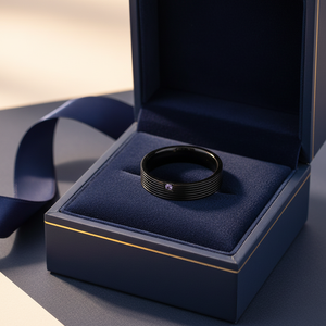 Klassische Edelstahl Cluster-Ringe, größenverstellbar, für Hochzeit, Verlobung, Jubiläum, Geschenk – religiöse Bedeutung – für Herren - Product Image 5