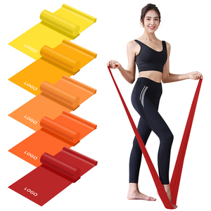 Bande de Résistance en Latex Orange Dégradé Personnalisée pour Pilates, Yoga, Danse, Étirements, Exercices Poitrine, <span class=keywords><strong>Dos</strong></span>, Hanches, Bras, Jambes, Taille - Product Image 6