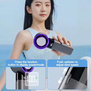 พัดลมมือถือขนาดเล็กแบบพกพาพับได้พัดลมไฟฟ้าตั้งโต๊ะขนาด3000มิลลิแอมป์ต่อชั่วโมงชาร์จไฟได้ใหม่2025 - Product Image 3