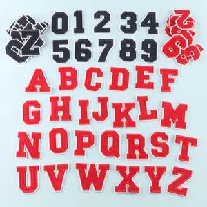 Mehrere Stickerei Chenille Buchstabe Patches Auswahl, Bügeln Stickerei Zahlen Beschriftung Alphabet Buchstaben