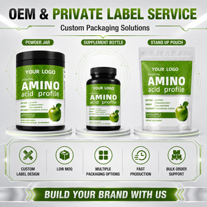 Wholesale Amino Acid Supplement Manufacturer with Guarana Focus and Muscle Recovery Green Apple Flavor Amino Acid Powder - Product Image 2