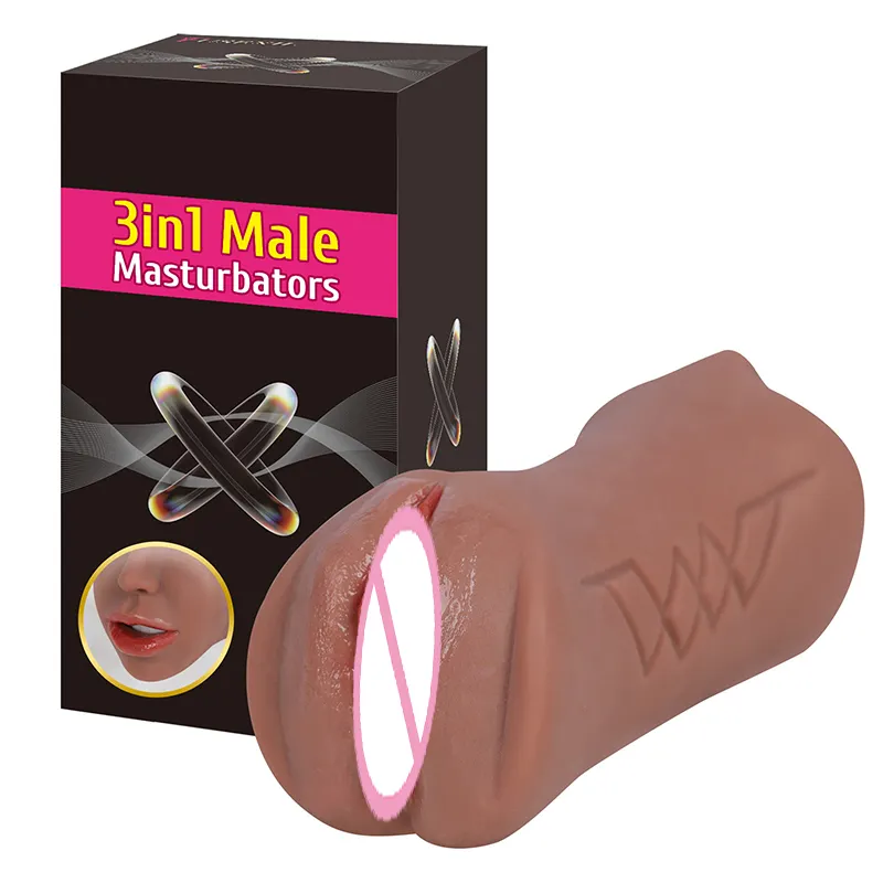 Vente directe d'usine trois trous simuler vagin Anal Tunnel adulte Sexy jouets mâle Masturbation tasse