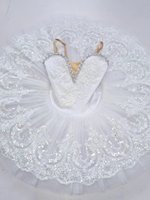 Robe de ballerine pour femme, robe de danse avec nœud en strass, jupe en tulle, manches courtes, robe de princesse pour performance