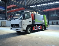 Camion compacteur de déchets hydraulique Huili Small 4x2 4m Euro 6, prix direct usine, diesel, transmission manuelle