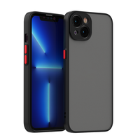 Antichoc Armure Mat Pour iPhone 13 12 11 Pro Max XR XS X 7 8 Plus SE Mini Luxe TPU Pare-chocs Clair Dur PC Couverture Capa
