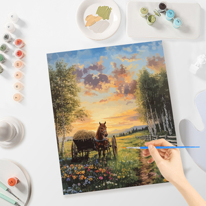 CHENISTORY <span class=keywords><strong>Peinture</strong></span> par numéros Lac, images DIY par numéros, paysage à peindre sur toile pour la décoration intérieure - Product Image 4