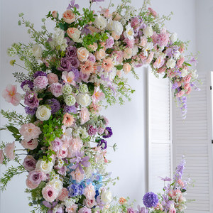 Arco Floreale Artificiale Multicolore EG-E77 Premium Fatto a Mano - Decorazioni per Cerimonie Nuziali e Feste - Product Image 3