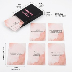 Ensemble de cartes de vœux inspirantes originales ZS-PC0068, cartes postales de motivation pour femmes, pour les détaillants en ligne - Product Image 3