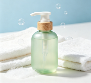 Botella de Plástico con Bomba Dosificadora de 4.5ml, 33/410, con Tapa de Rosca, Diseño de Madera, para Loción, Champú, Gel de Ducha, Cosméticos, OEM, ODM, Personalizable - Product Image 5