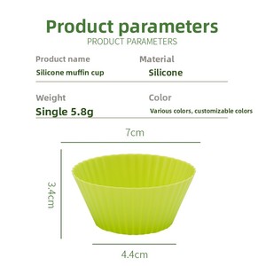 Manufacturer's Ready-Made 7cm Round <b>Silicone</b> Cake Cup Mold for <b>Baking</b> Muffins & Cakes - Product Image 4