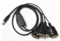 Adaptateur USB vers 4 ports série RS232 avec chipset FTDI compatible avec Win & Mac, prend en charge Win 11, 10, 8, 7, L.