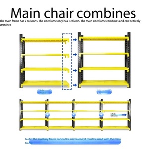 Étagère <span class=keywords><strong>de</strong></span> <span class=keywords><strong>rangement</strong></span> Yan En à hauteur réglable, multi-niveaux, en acier laminé à froid, sur pied, pour balcon, capacité <span class=keywords><strong>de</strong></span> charge <span class=keywords><strong>de</strong></span> 300 kg - Product Image 4