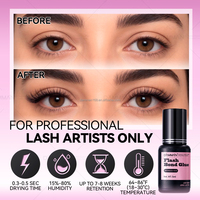 Colle professionnelle pour extensions de cils, livraison gratuite, 0,3-05s/1-2s, 5ml, adhésif noir pour cils, pour usage en salon uniquement