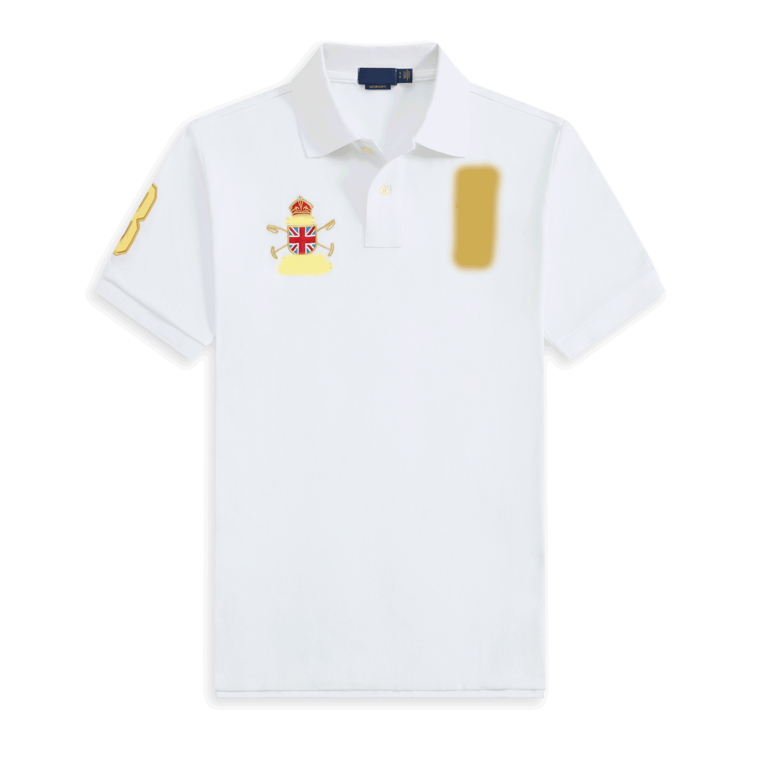 Blanc avec logo RL jaune