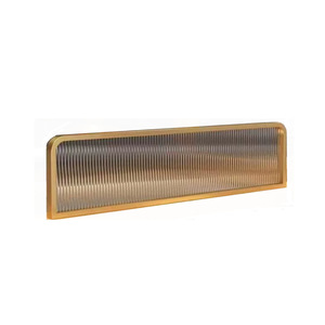 Paravent décoratif simple et moderne en verre long et bas, semi-transparent, en rotin tressé, pour séparation de salon et de salle à manger. - Product Image 2