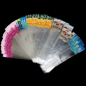eco-friendly opp self adhesive plastic hair extension packaging cellophane bags