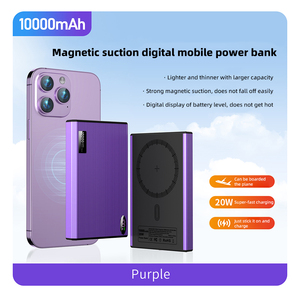 พาวเวอร์แบงค์แม่เหล็กไร้สายแบบพกพา ความจุ 10000mAh กำลังไฟ 20W บางเฉียบ 13.5 มม. สำหรับกิจกรรมกลางแจ้ง - Product Image 3