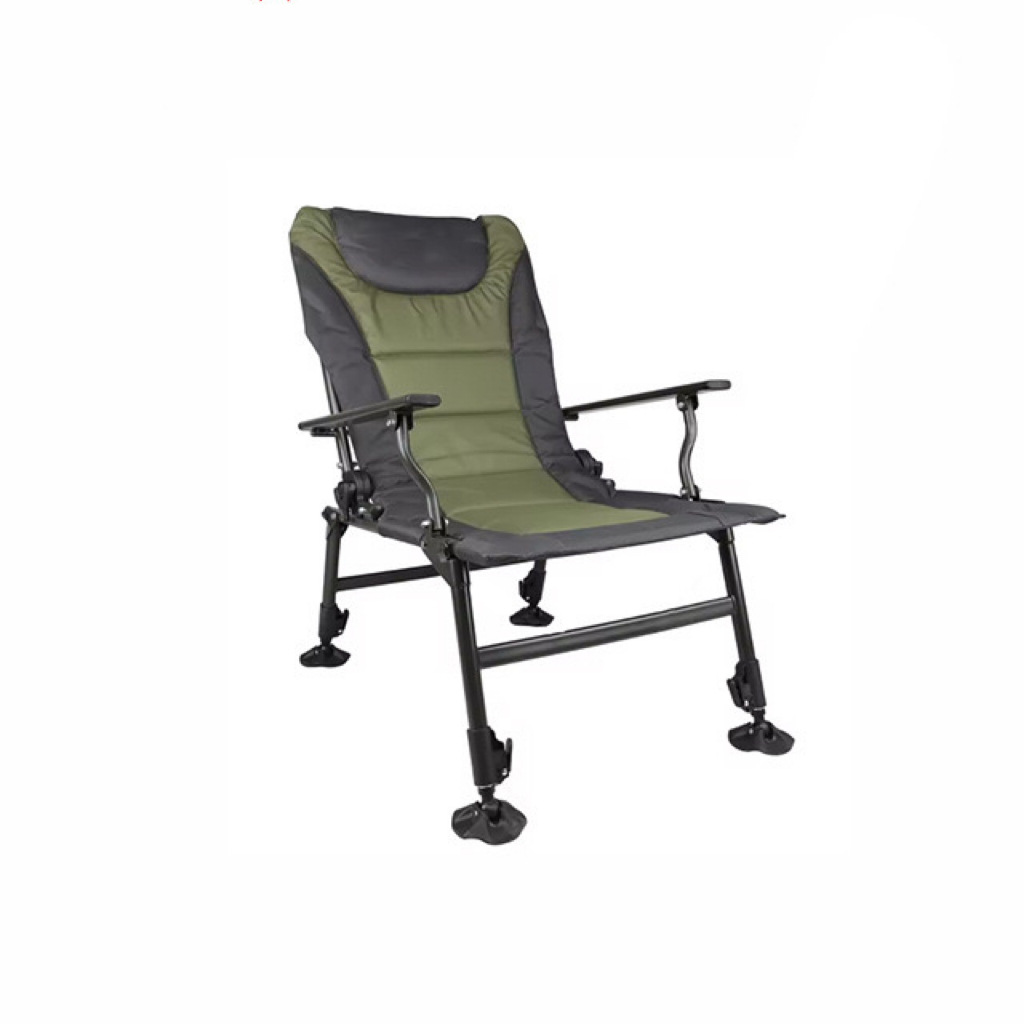 Chaise de pêche pliante avec accoudoirs