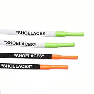 Cordones redondos de silicona para zapatos, con logotipo personalizado impreso