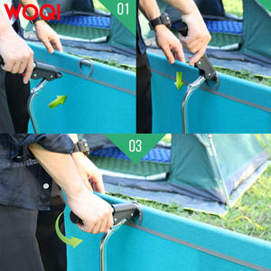 Lit de camping portable en aluminium Woqi 188x65x20cm, lit pliable pour pique-niques et voyages, solution de couchage - Product Image 5