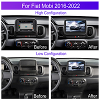 Podofo 9 pouces Android voiture stéréo Double Din 4 + 64G sans fil Carplay Android Auto pour Fiat Mobi 2016-2022 IPS DSP GPS RDS WIFI