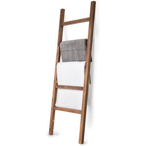 Porte-serviettes penché en <span class=keywords><strong>bois</strong></span> pour salle de bain stockage couverture en <span class=keywords><strong>bois</strong></span> et couette échelle d'affichage échelle en <span class=keywords><strong>bois</strong></span> pour serviettes - Product Image 1