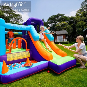 AirMyFun di alta qualità di salto gonfiabile buttafuori castello gonfiabile <span class=keywords><strong>casa</strong></span> con scivolo e cerchio di tiro grande <span class=keywords><strong>casa</strong></span> di rimbalzo con scivolo - Product Image 3