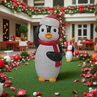 Décorations de Noël en forme de pingouin de dessin animé en PP créatif, ornements cadeaux, décoration intérieure/extérieure, vente en gros