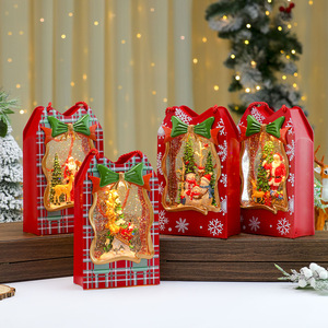 Set de regalo navideño con nieve líquida, caja de música, regalo de Navidad, caja de música luminosa, adorno con luz nocturna, decoración para ventana. - Product Image 2