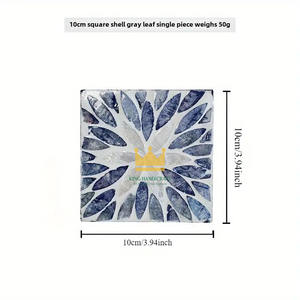 แผ่นรองแก้วทรงสี่เหลี่ยมแบบทนความร้อน ทำจากหวายและเปลือกหอยมุก ราคาถูกจากเวียดนาม เป็นมิตรกับสิ่งแวดล้อม ดีไซน์ทันสมัย ตกแต่งโต๊ะอาหารอย่างสร้างสรรค์ - Product Image 4