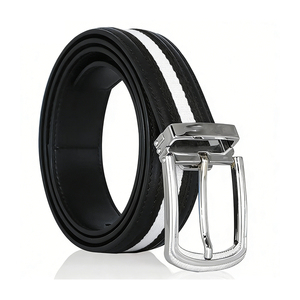 Cintura da Uomo all'Ingrosso con Fibbia ad Ardiglione in Nastro di Poliestere e Pelle PU con Fettuccia Intrecciata - Product Image 6