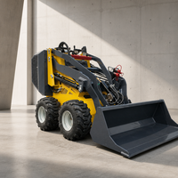 Chargeuse compacte sur pneus S370 avec attache rapide, plusieurs accessoires : tarière, fourche, balayeuse, puissance 16Mpa