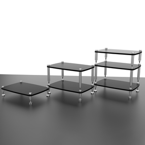 Système de rangement modulaire audiophile MRS, colonnes solides en acier inoxydable 304, support amortisseur en MDF pour amplificateur et lecteur <span class=keywords><strong>CD</strong></span> - Product Image 4