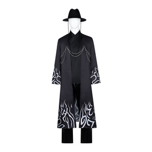 Disfraz de cazador de brujas, abrigo negro, sombrero, traje para actuación en escenario de Halloween - Product Image 5