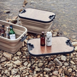 IRONDONKEY Camping extérieur pliant couvercle en <span class=keywords><strong>bois</strong></span> stockage multifonctionnel boîte de tri grande voiture pliant Tailbox - Product Image 2