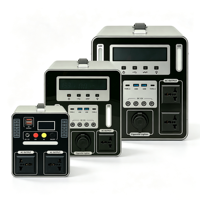 Station portable 300W, panneau solaire 500W, batterie LiFePO4 1KW, onduleur à onde sinusoïdale modifiée/pure, allume-cigare, kit solaire MPPT