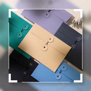 Custom in oro che timbra materiale Kraft per bue di qualità per finestra busta porta documenti contratti lettere commerciali - Product Image 5