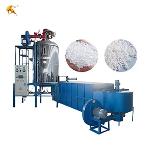 EPS poliestireno expandible polystyrene beads pre expander machine for expanded foam beads filling