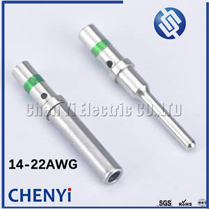 50개 DT 1.5mm 시리즈 핀 컨택트 0462-201-16141 0460-202-16141 스테인리스 스틸 16AWG 도이치 크림프 솔리드 암수 단자 - Product Image 1