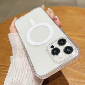 Ốp điện thoại trong suốt từ tính acrylic bán chạy dành cho iPhone 17 16E 14 13 12 11 15Pro Max XR XS 8 7, mặt lưng thời trang - Product Image 4