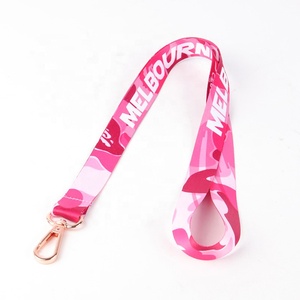 Tùy chỉnh mềm cho màu hồng mỏng vải ID ren chủ thẻ dây buộc cho phụ nữ Nhiệt Báo Chí nhuộm thăng hoa Polyester truyền nhiệt in - Product Image 4