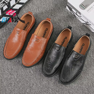 Botas Casuales de Piel para Hombre, Transpirables, Negras y Marrones, Zapatos Planos con Suela Suave, Cierre Deslizante, Forro de Algodón para Primavera, Otoño e Invierno - Product Image 5