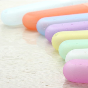 Travel-friendly portable <b>toothbrush</b> case, colorful transparent <b>toothbrush</b> holder, wheat straw <b>toothbrush</b> cup, available for - Product Image 3