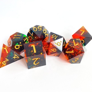 Sharp Edge Blue Transparent Liquid Core DND <strong>Dice</strong> Set for <strong>Role</strong> <strong>Playing</strong> Board Games D&amp;D - Product Image 2