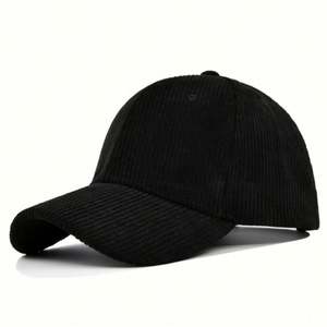 Casquette de baseball en velours côtelé personnalisable avec logo brodé, modèle Dad Hat vierge, vente en gros - Product Image 2