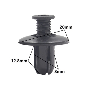 Gray Black 8mm Hole Auto <strong>Plastic</strong> Bumper Door Screw Push-Type Expanding Rivet Panels Trim Retainer Nylon Fasteners <strong>Clips</strong> - Product Image 3