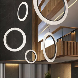 Modern Minimalist Circular Ceiling <b>Light</b> With Pleated Design For Living Room Or <b>Dining</b> Area - Product Image 4