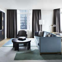 Tapis tufté fait main par un fabricant chinois, design moderne bleu ciel pour chambre d'hôtel 5 étoiles et hall.